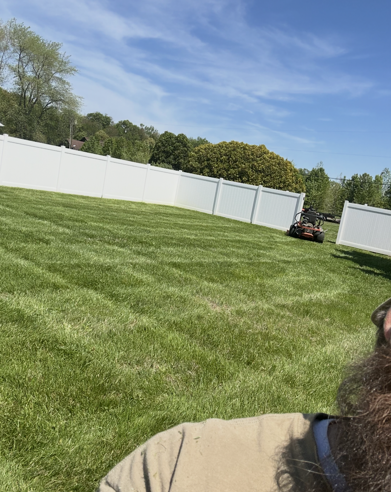 Precision striped lawn mowing service in Dover Delaware
